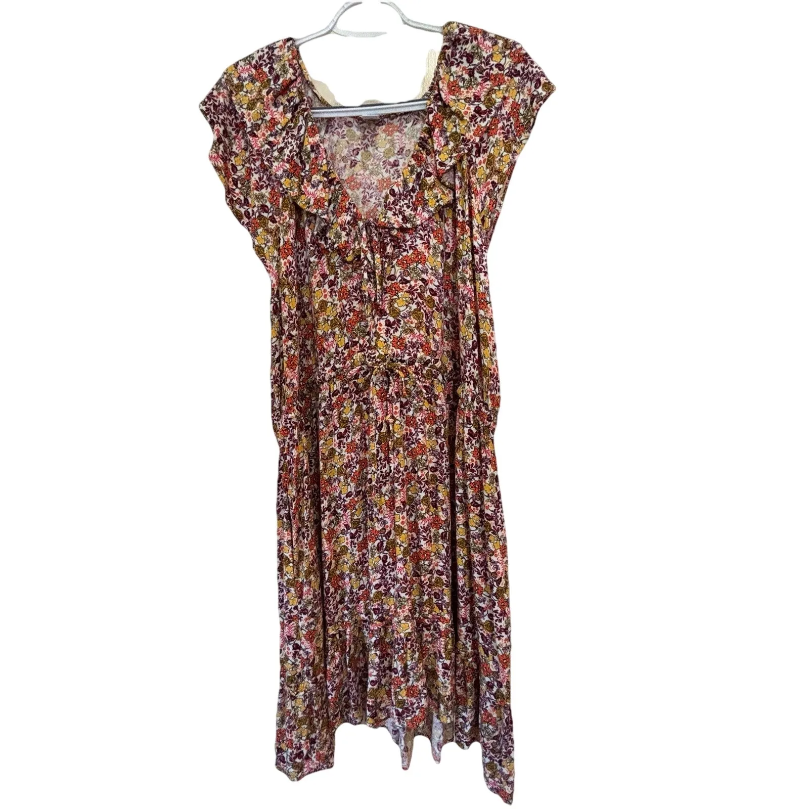 Old Navy Women’s XL Dress Waist Defined Flutter Sleeve Cottage Floral Mini - Image 2