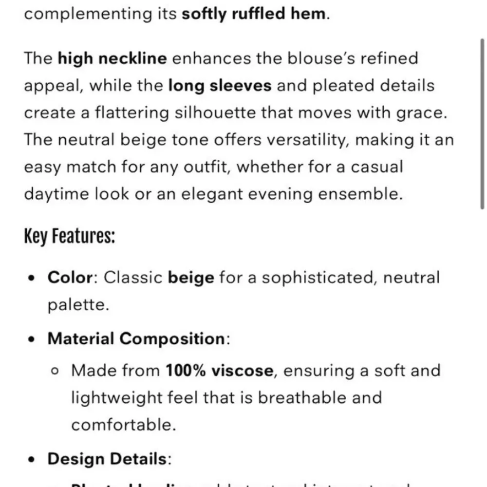 Farm Rio Beige Pleated Bust Peplum Top Blouse XL New NWT Long Sleeve GORGEOUS - Image 14