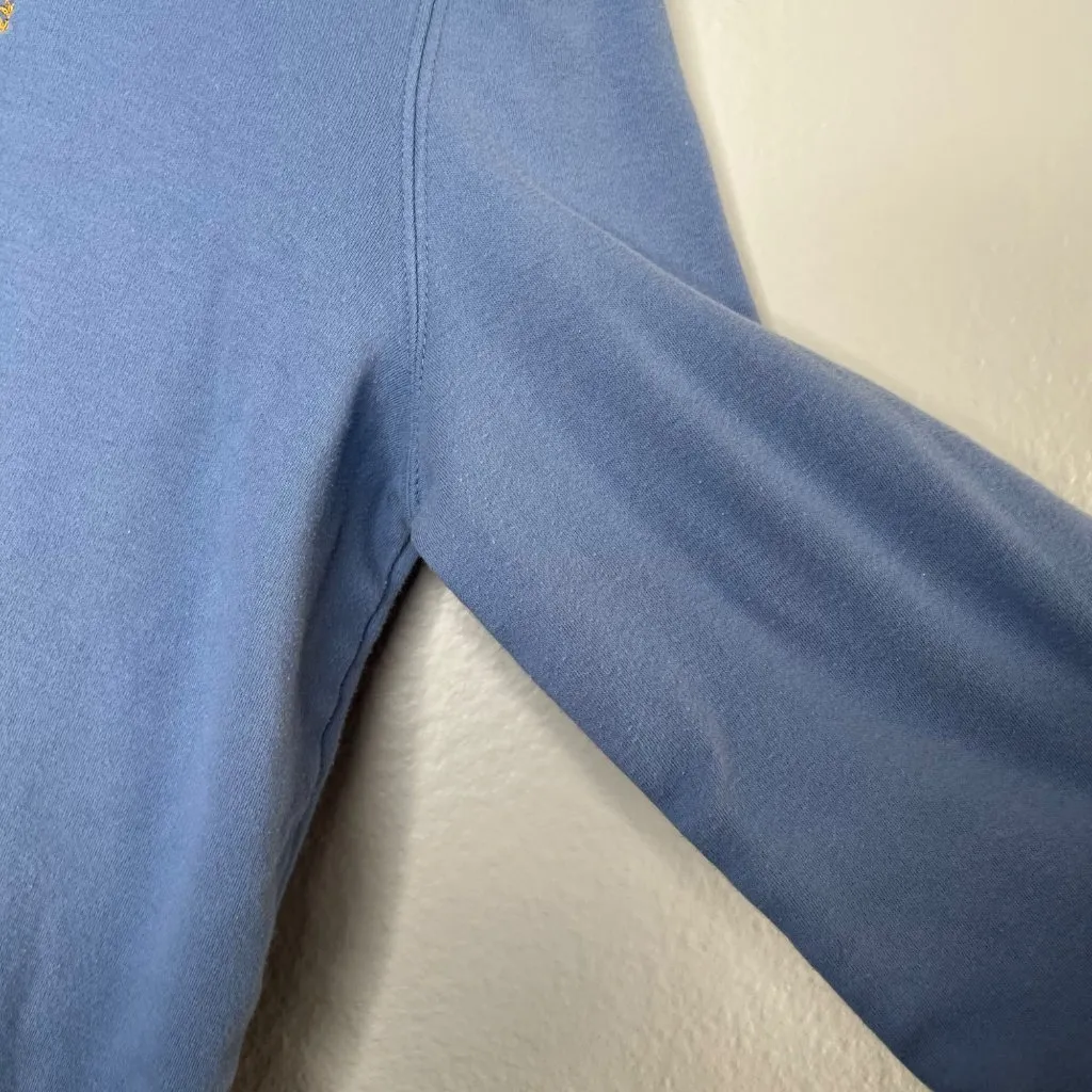 Lauren Ralph Lauren Cotton Periwinkle Blue Turtleneck Long Sleeve Shirt Large - Image 5