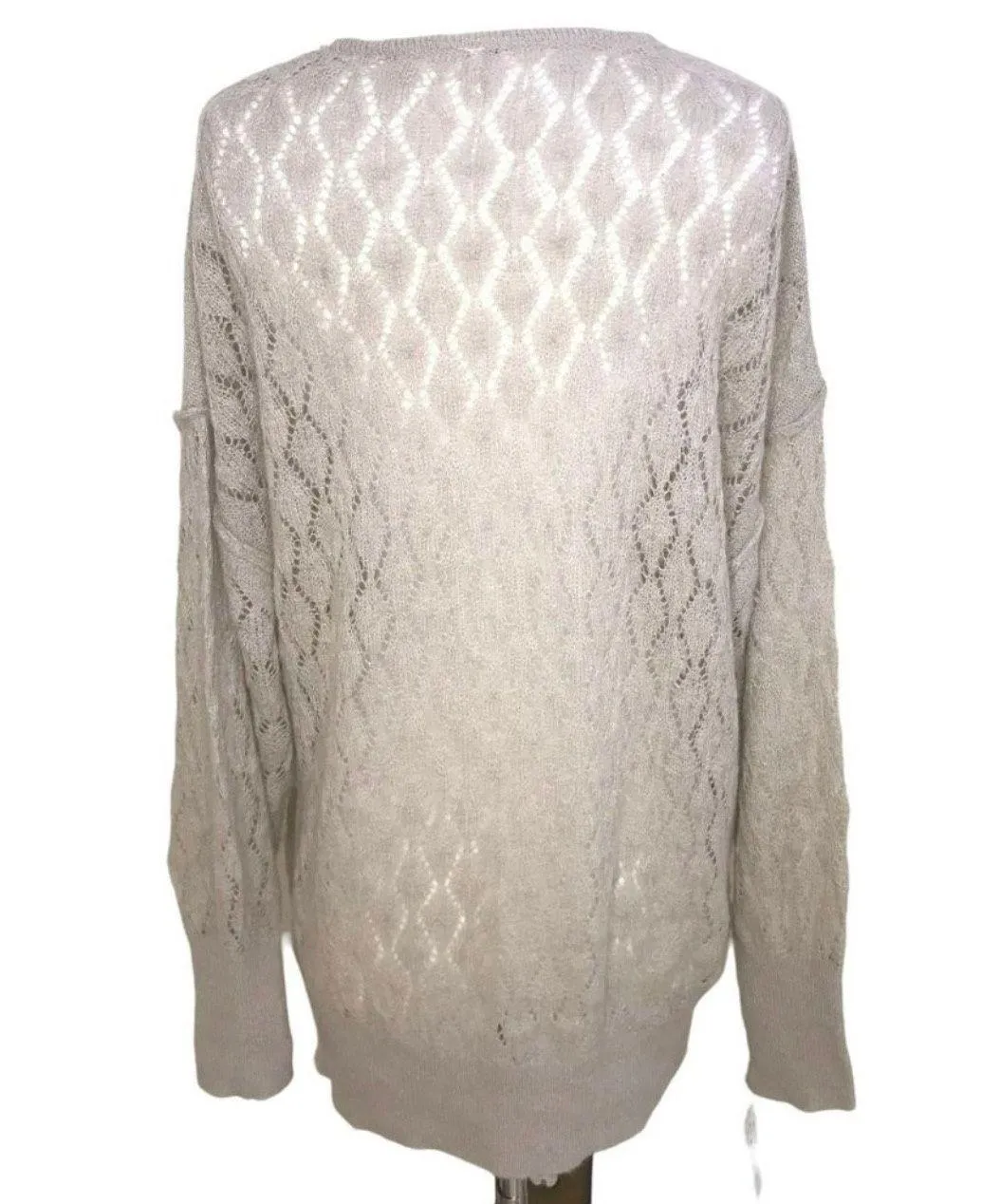 Free People Say Hello Tunic Sweater Taupe Beige Size Small NWT - Image 6