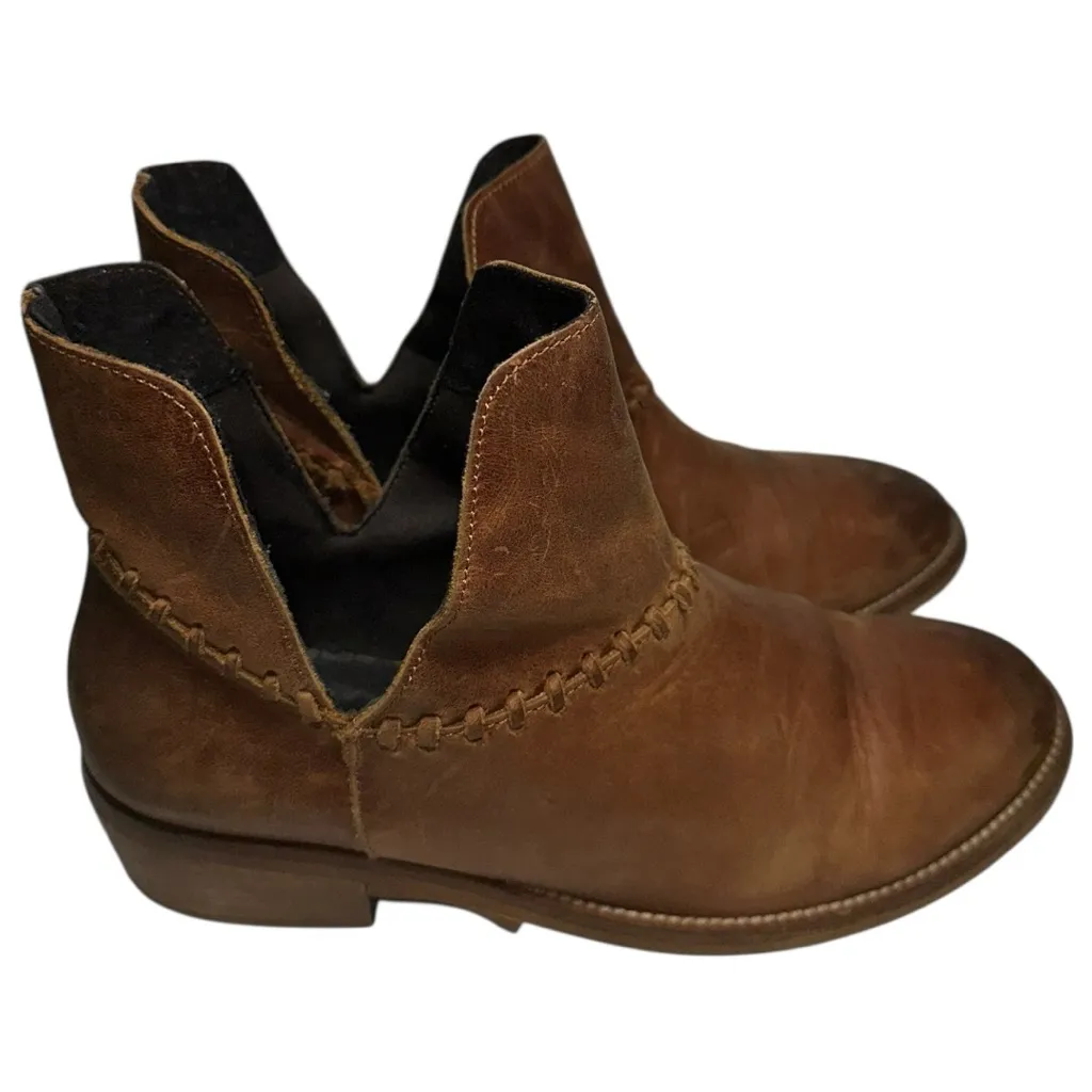 Musse & Cloud Women’s Size 39 8 Brown Leather Madison Ankle Boots Booties - Image 7