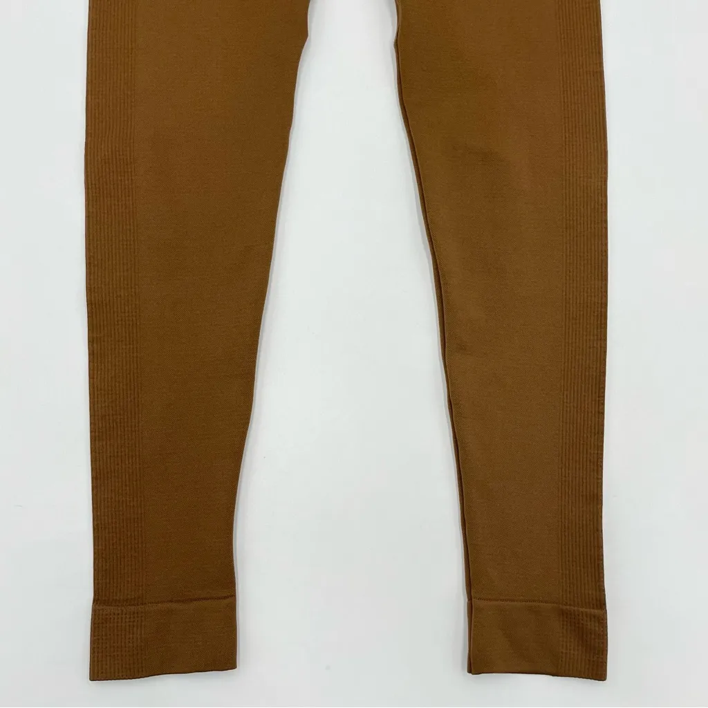 Set Active Leggings Brown Women Size XS Running Yoga Athletic Micro Fiber Nylon - Image 5