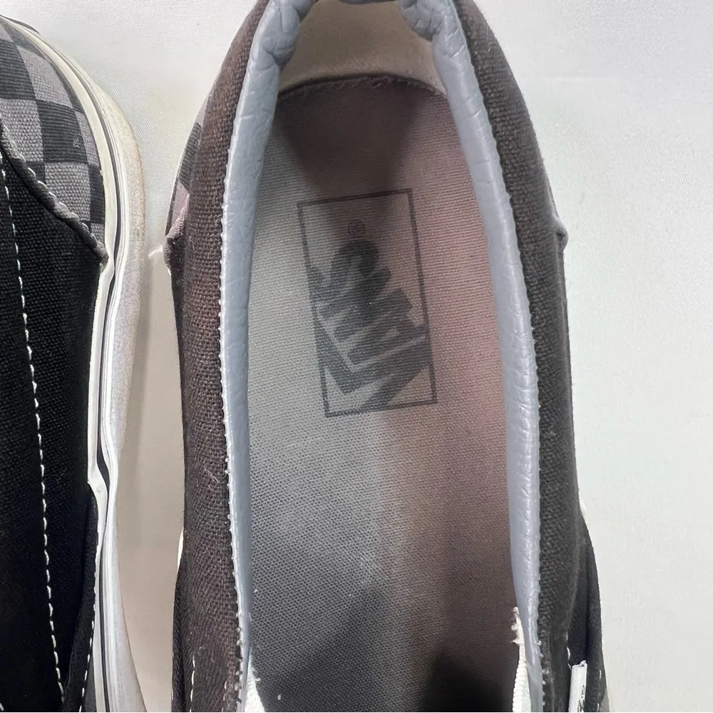 Vans Classic Unisex Checkerboard Slip On Shoe Black Grey Size 9.5 or 11 SKU24660 - Image 8
