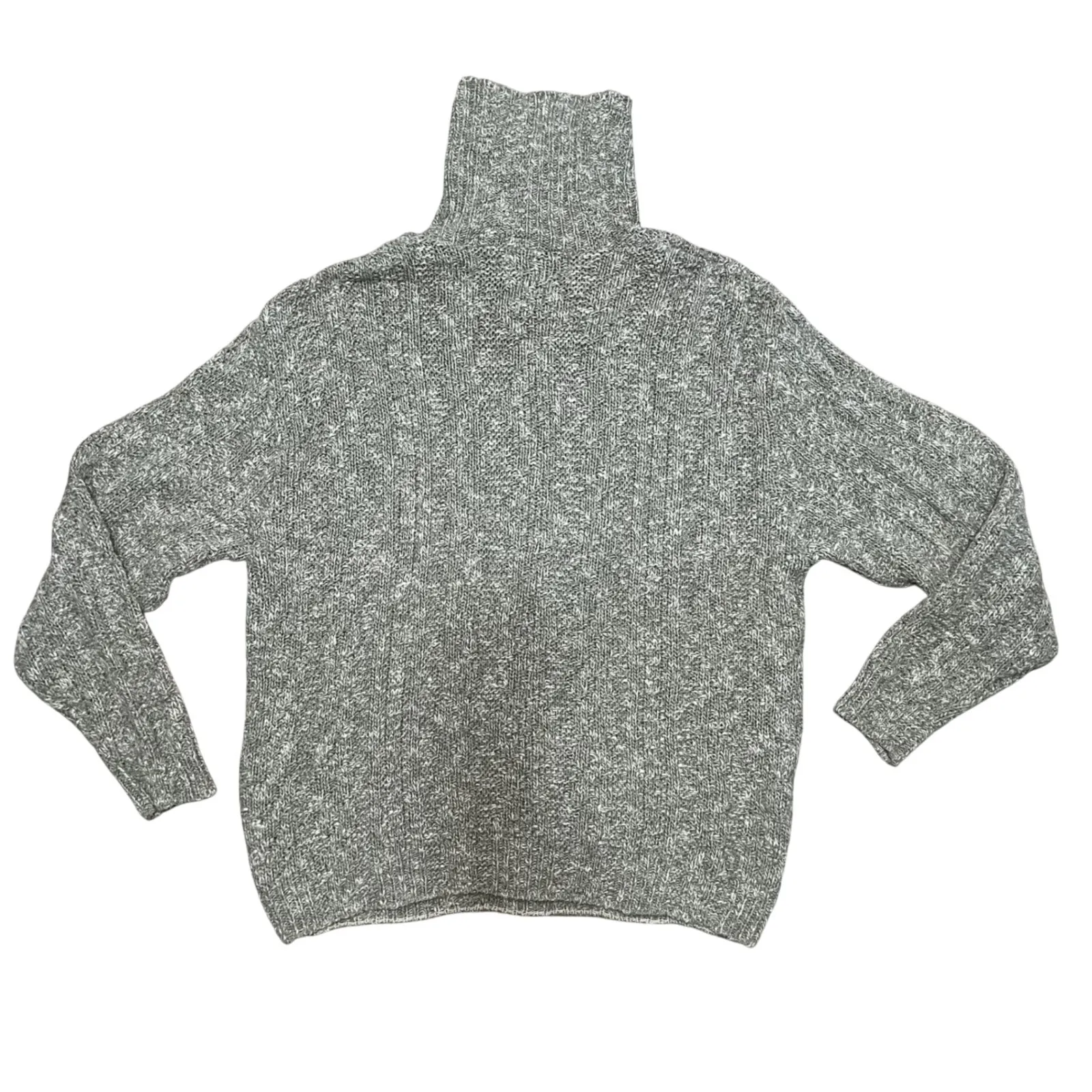 VTG 90s Classic Blues Collection Grey USA Made Knit Turtleneck Sweater Womens M Gray Size M - Image 5