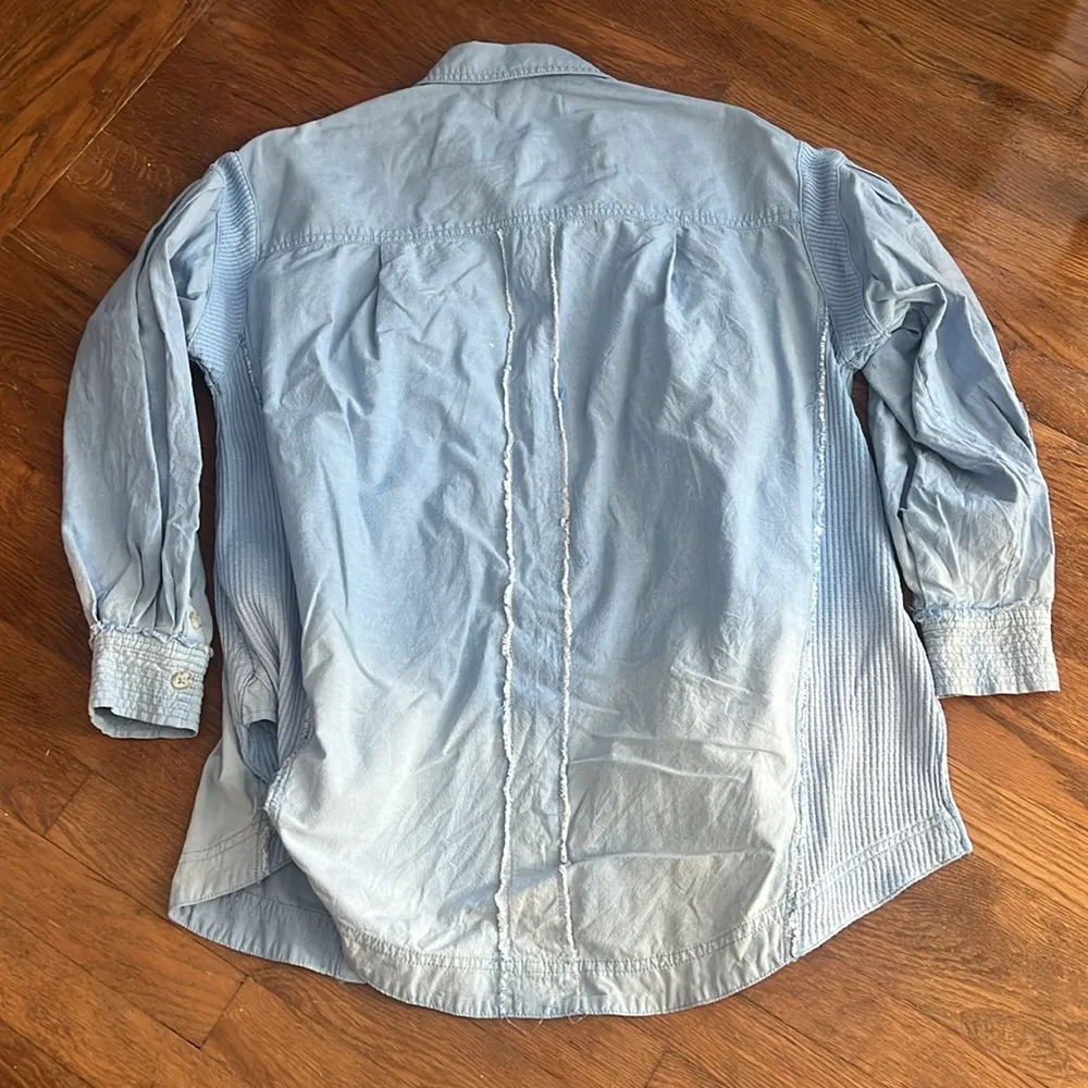 Free People We The Free Soft Denim Oversized Button Up - Image 3