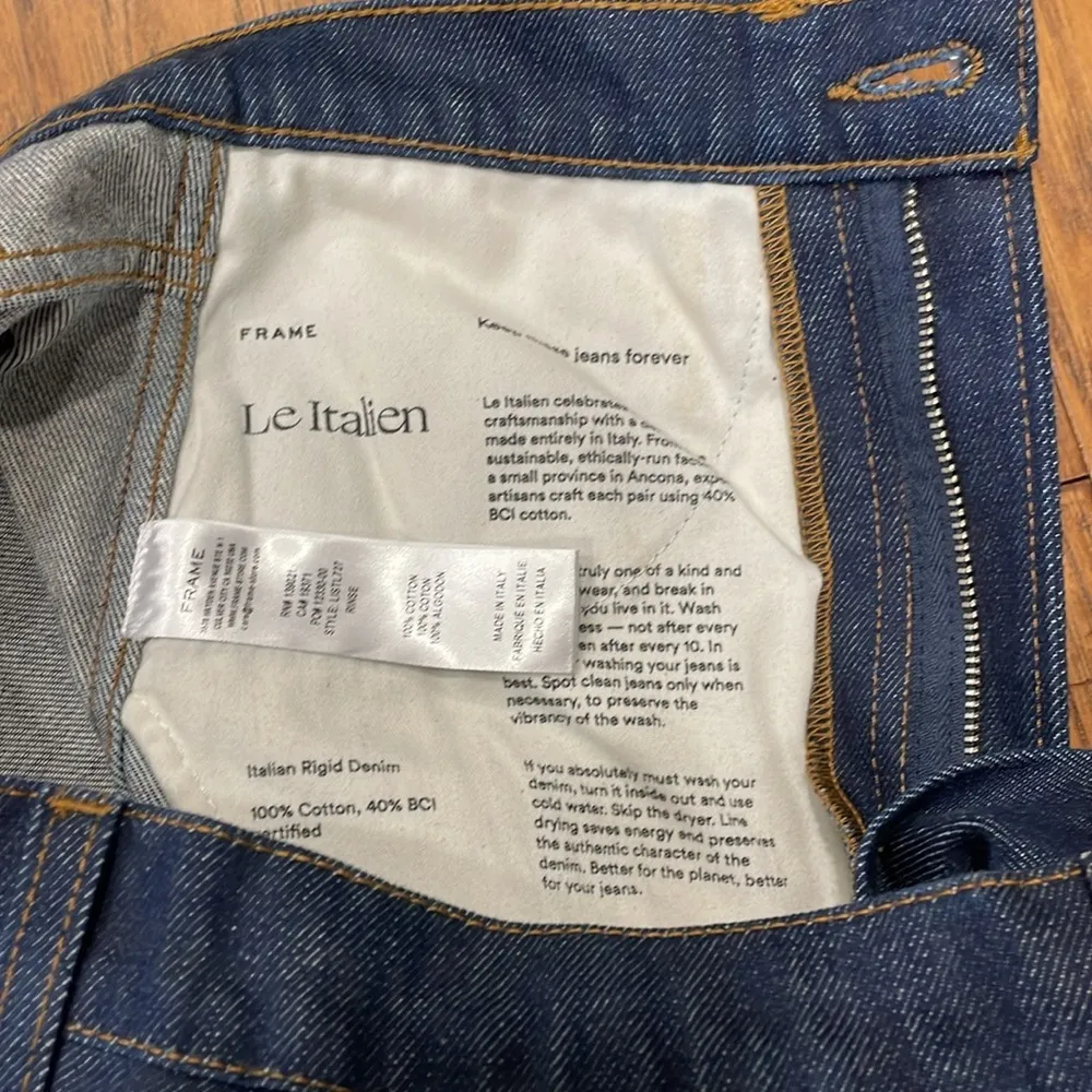 FRAME Le Italian True Straight Jean NWOT size 25 - Image 6