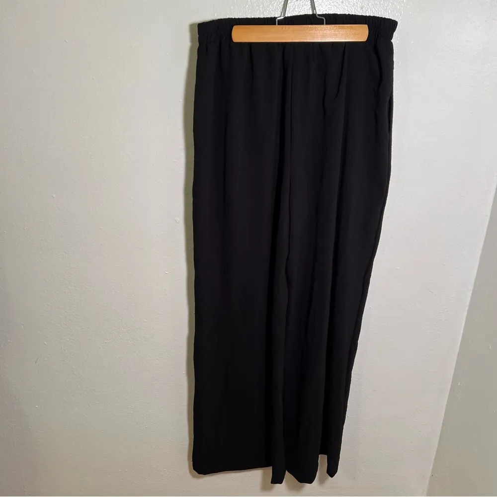 Shein Elastic Waist Casual Wide Leg Pant Black XL - Image 8