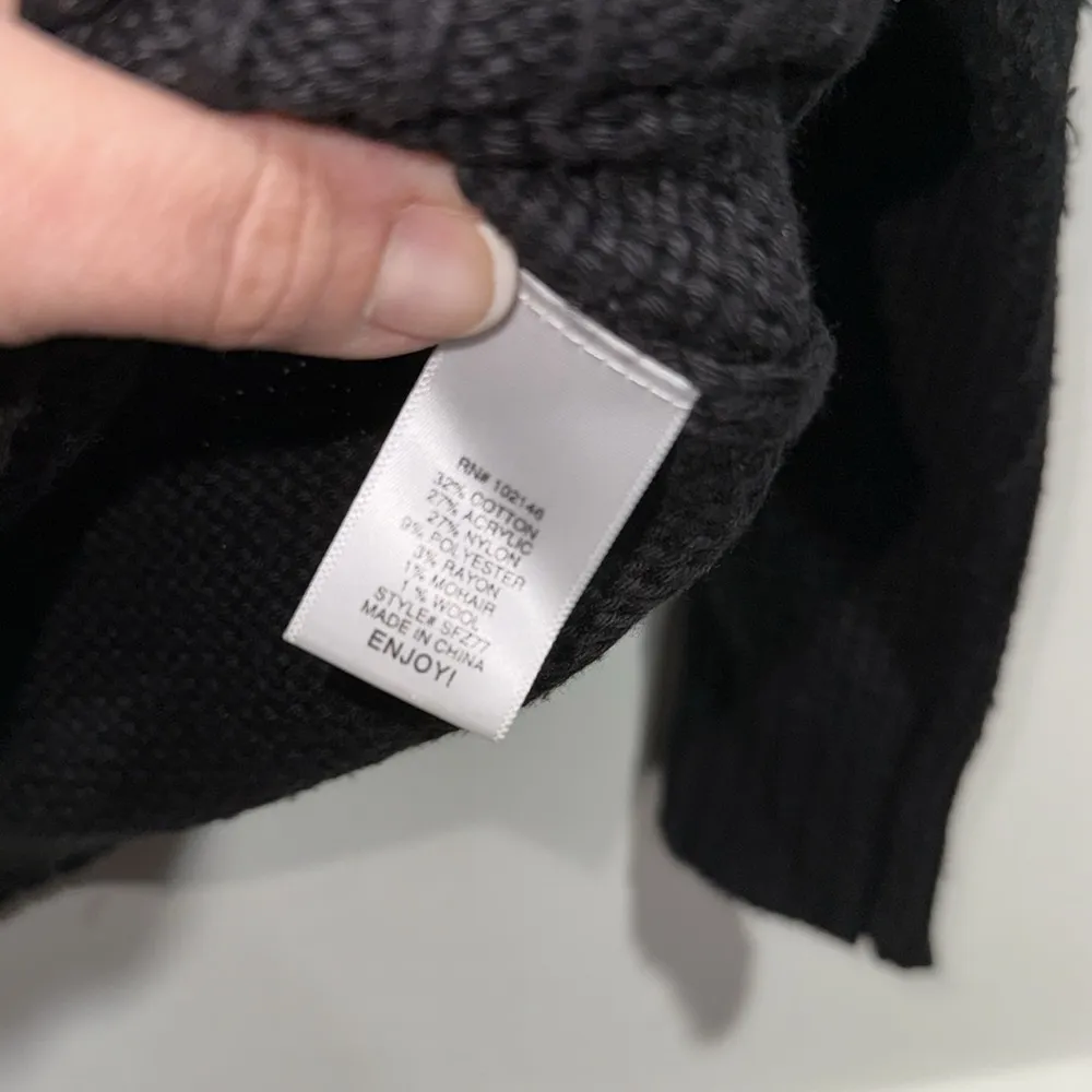 Michael Stars sweater black super soft mixed yarn wool‎ mohair cotton blend xs - Image 5