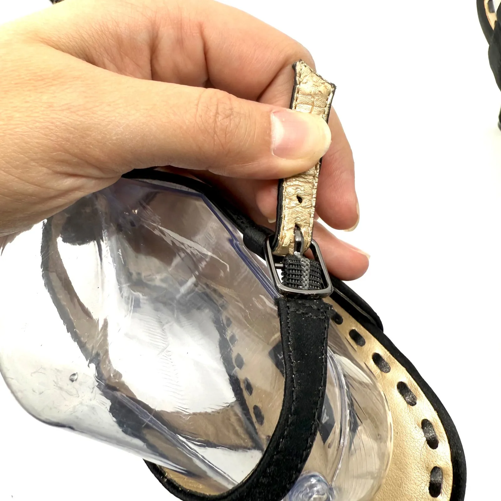 Alex‎ Marie Womens Black Beaded T Strap Heel Sandal Evening Party Shoes Size 9M - Image 8