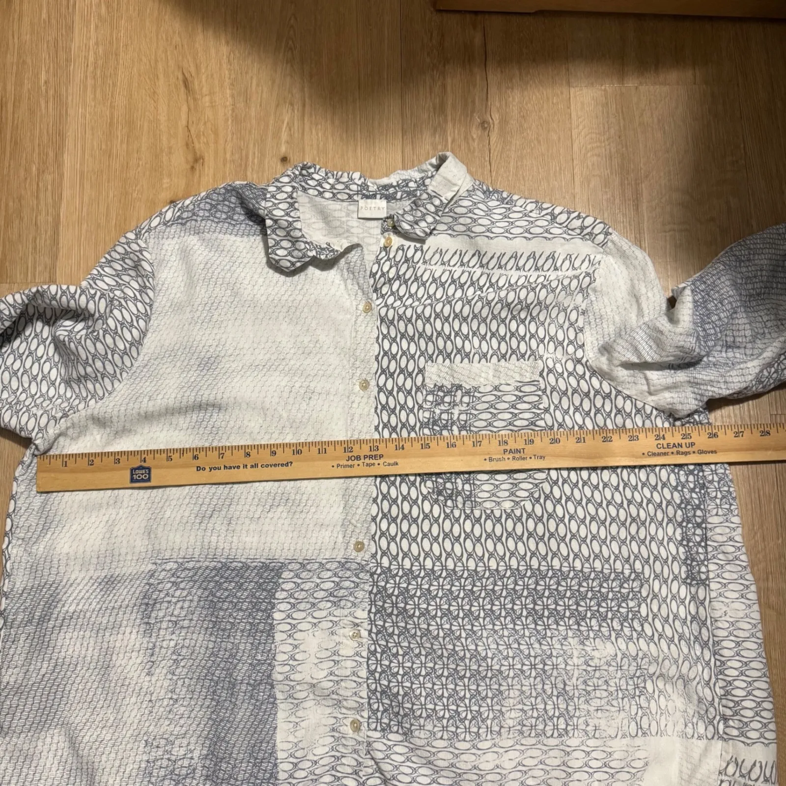 Poetry Tencel Linen Patchwork Print Button-Down Shirt – Women's US 16 / UK 20 - Image 5