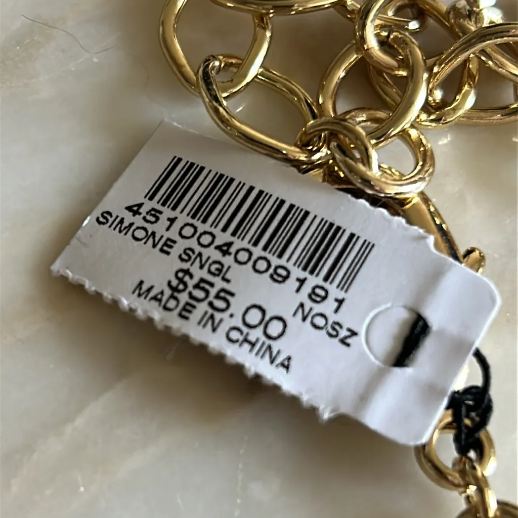 Chicos Women’s Tortoise & Gold Tone Statement Necklace Bracelets & Earring‎ Set - Image 11