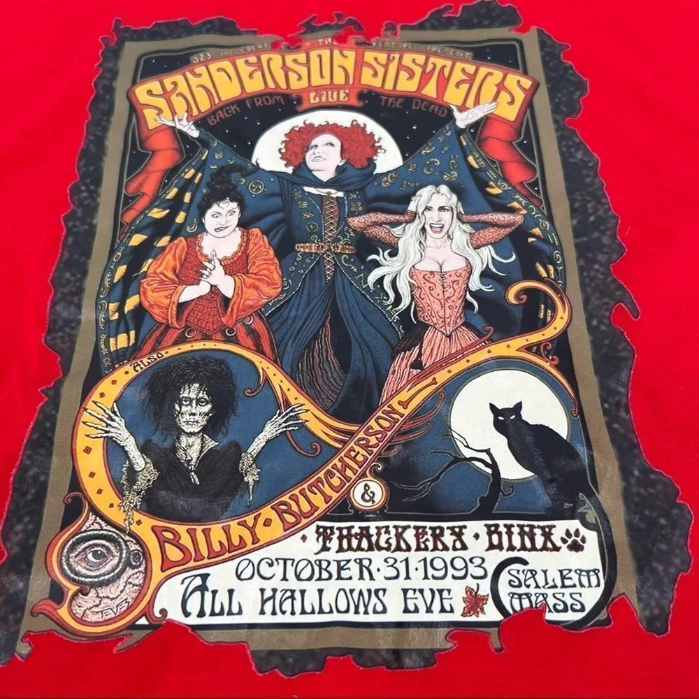 NWOT Sanderson Sisters large All Hallows’ Eve shirt 1993 unisex Black - Image 4