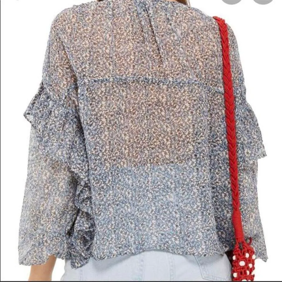 Topshop flowy cute blouse top - Image 4