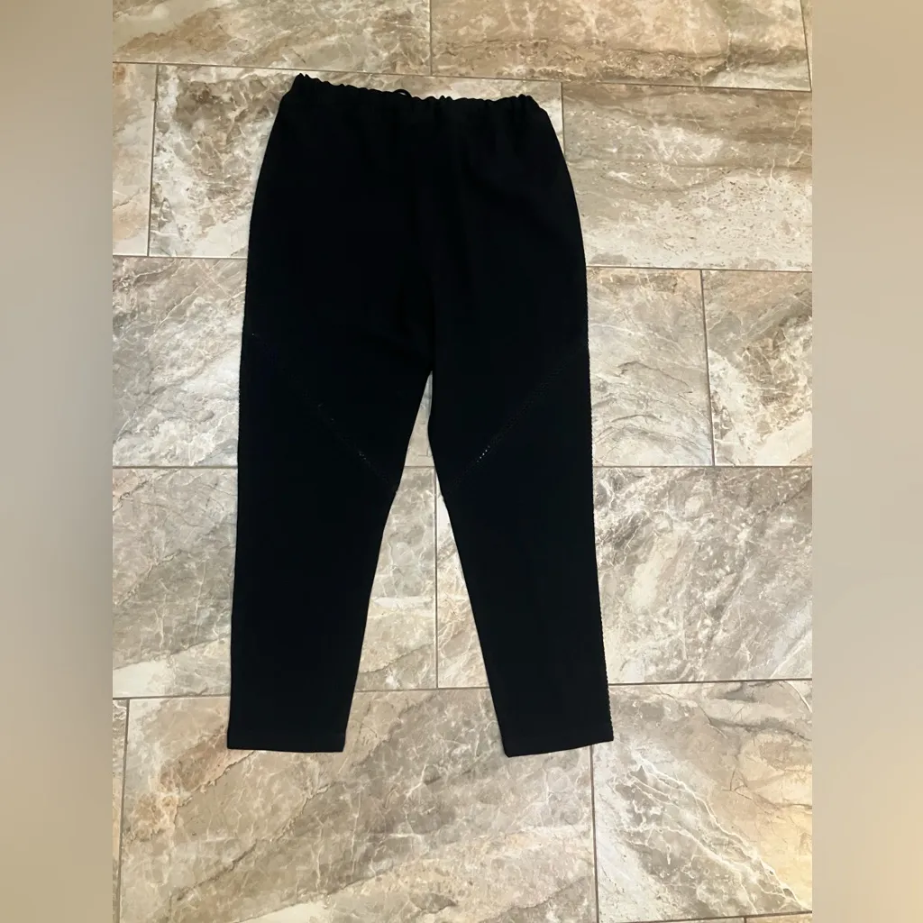 Rag & Bone Black Cropped Crepe Pant, Size M - Image 2