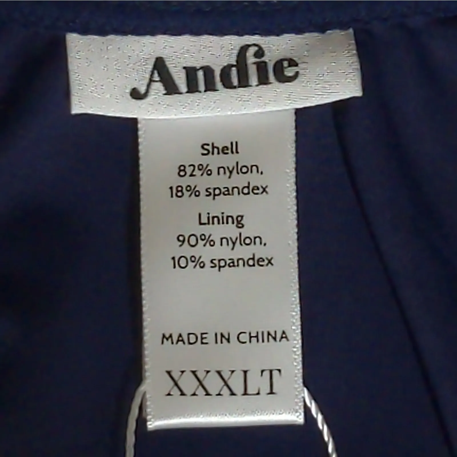 Andie The Laguna One Piece Navy Scoop Low Back Adjustable Cheeky Bottom XXXLT - Image 9