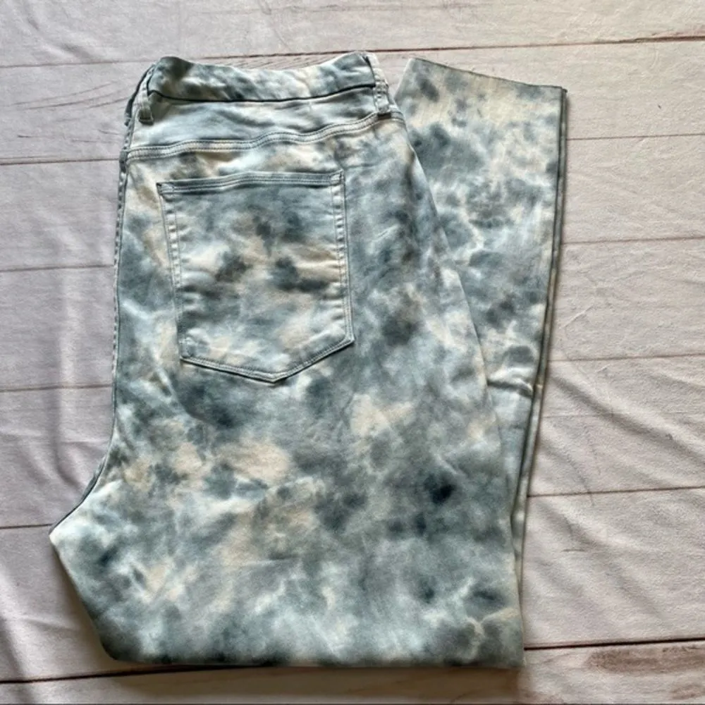 Good American womens good leg cloud tie dye jeans size 24 - Image 4