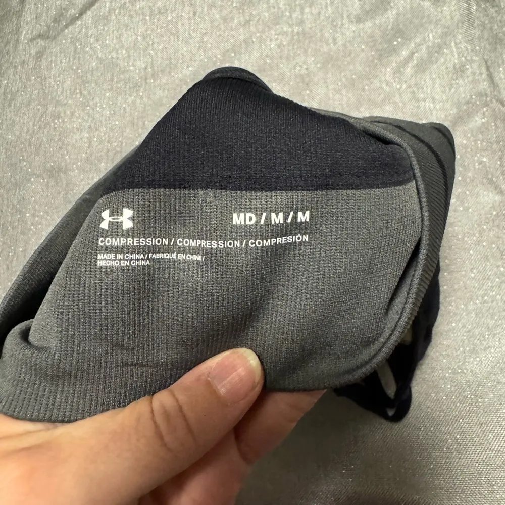 Under Armour Compression Black and Gray Sports Bra - Image 3
