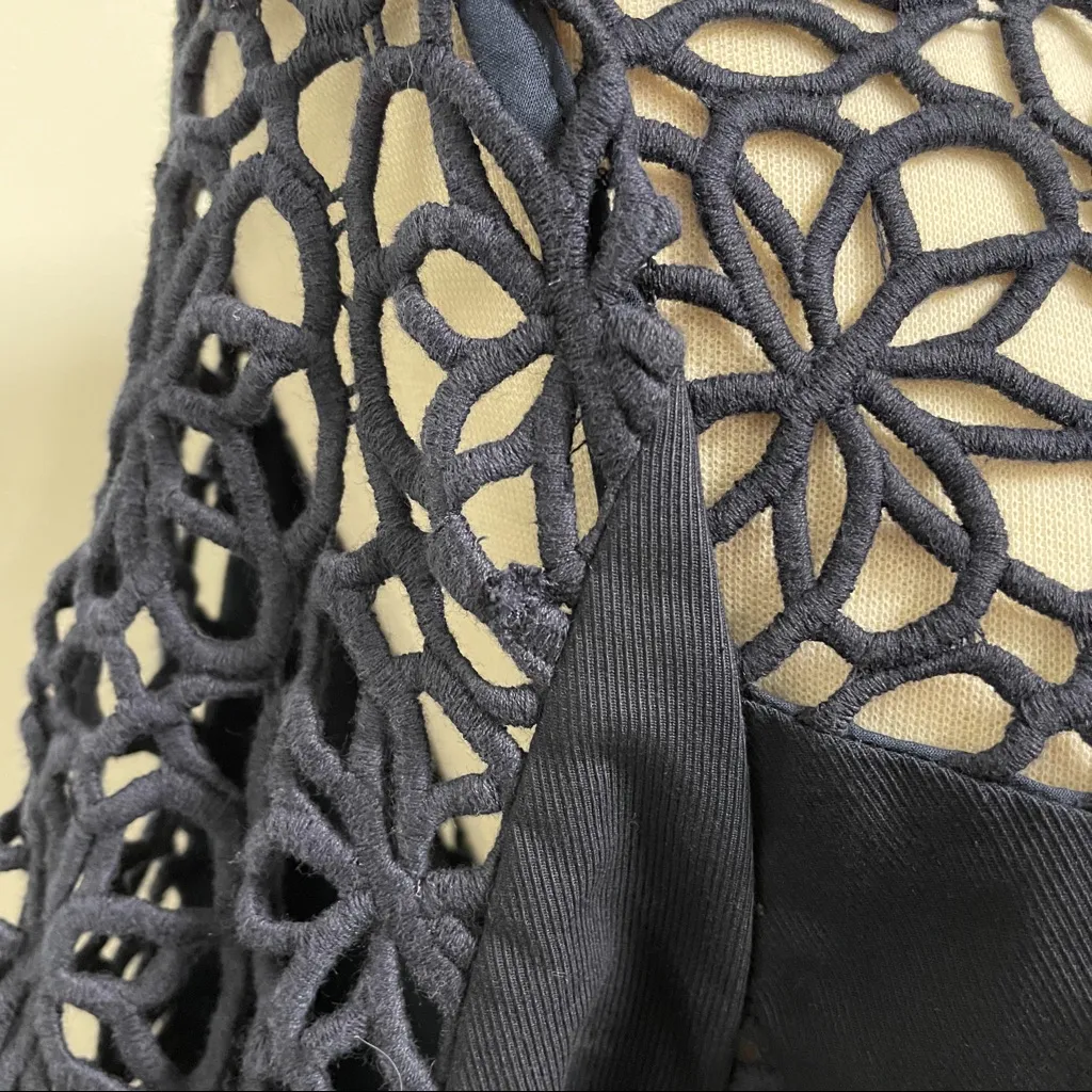 Anthropologie Elevenses Soutache Crochet Bomber crochet sheer sleeves jacket - Image 9