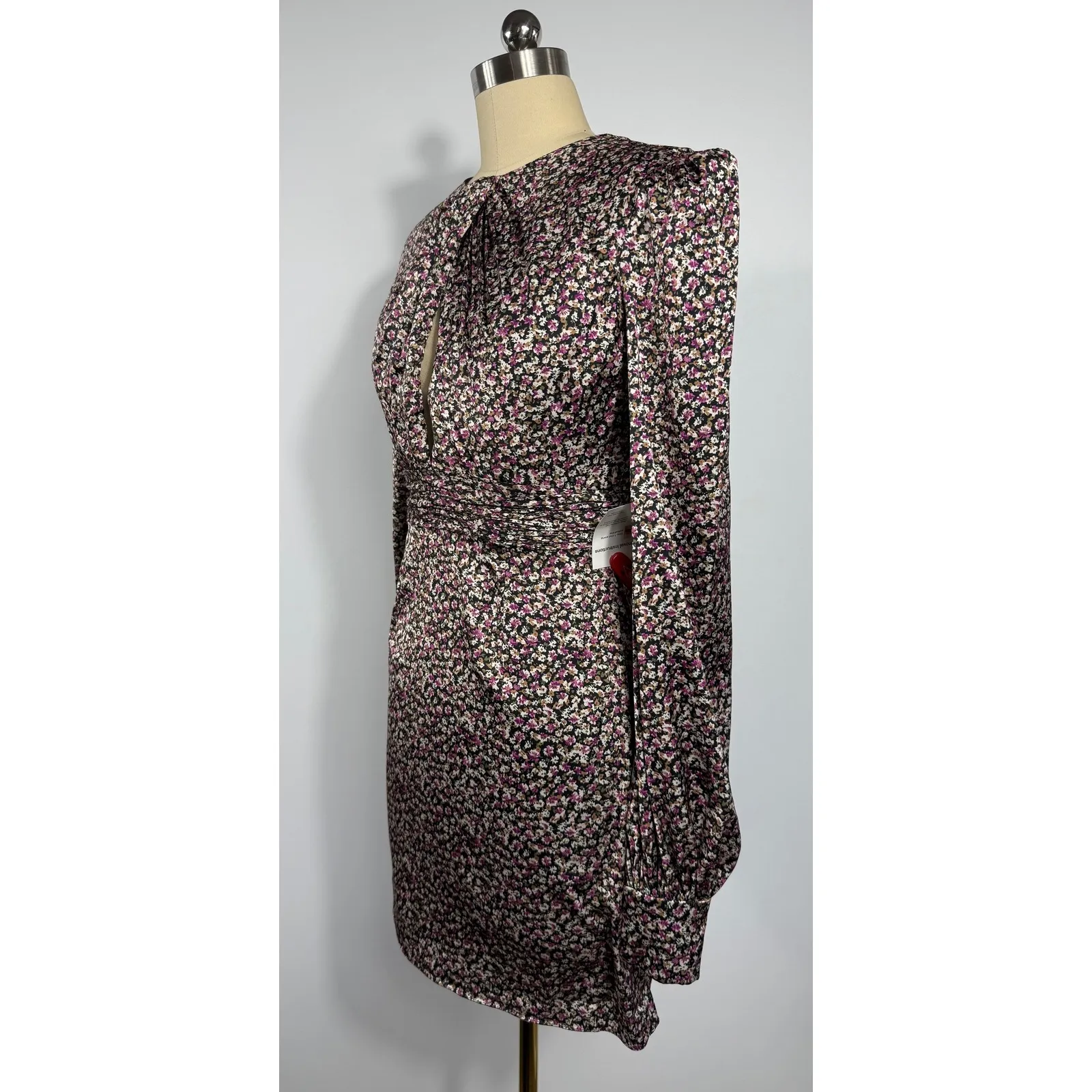 NWT‎ Mac Duggal 55389 Floral-Print Bubble-Sleeve Dress Sz 0 $348 - Image 5