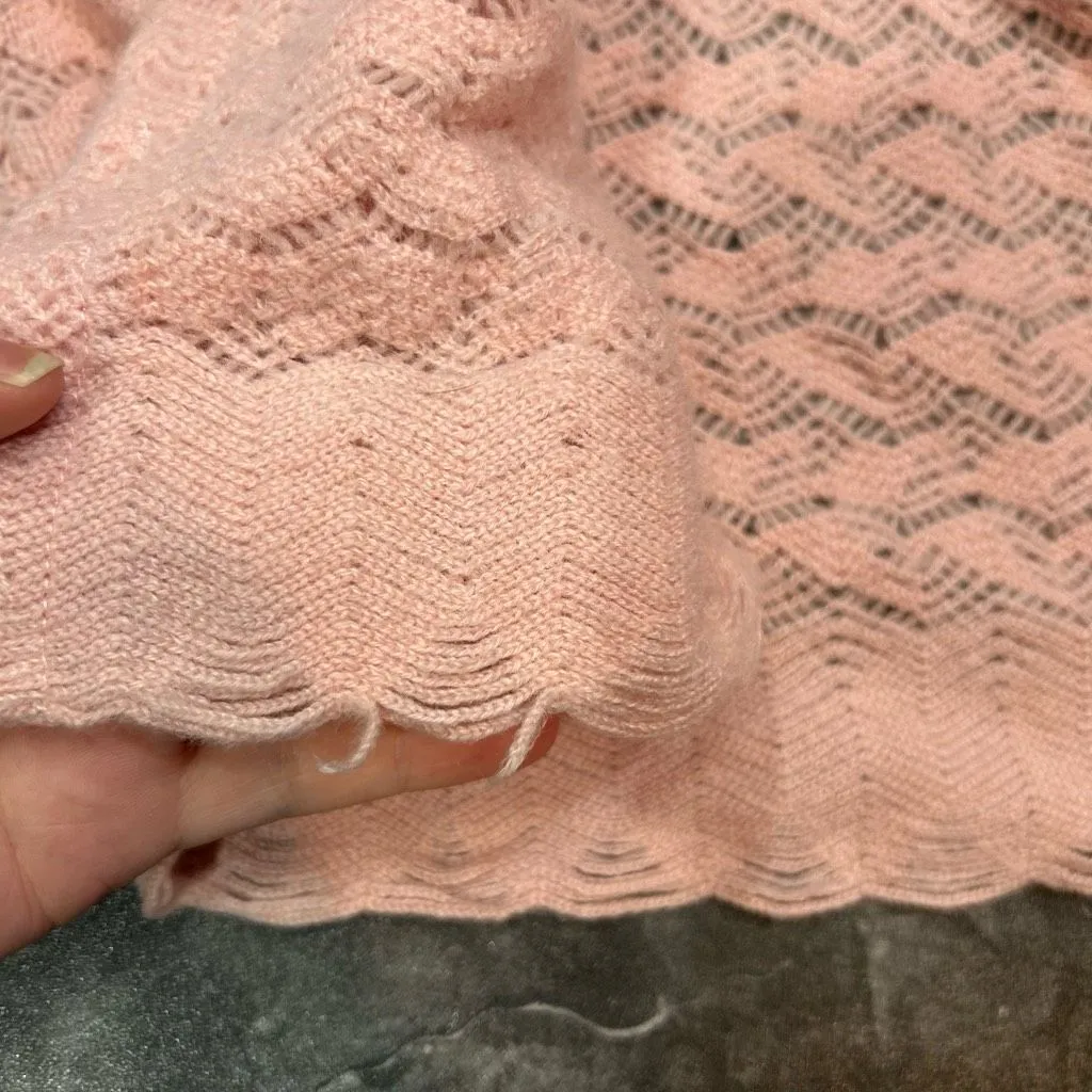 Vintage Dalton Montaldo’s Virgin Cashmere Pink Pastel Tank & Cardigan - Image 7