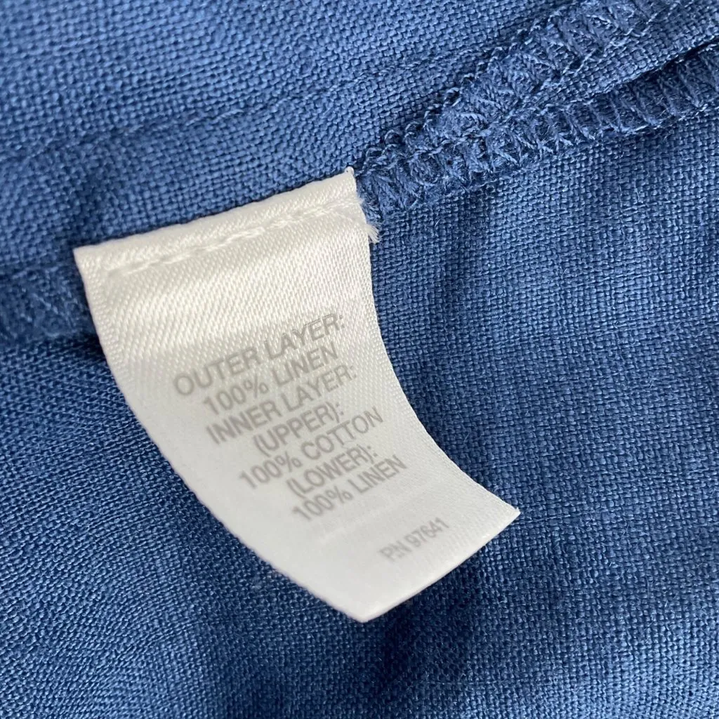 Pure Jill Womens Blue Sleeveless Layered Linen Dress M lagenlook layering boho Size M - Image 4