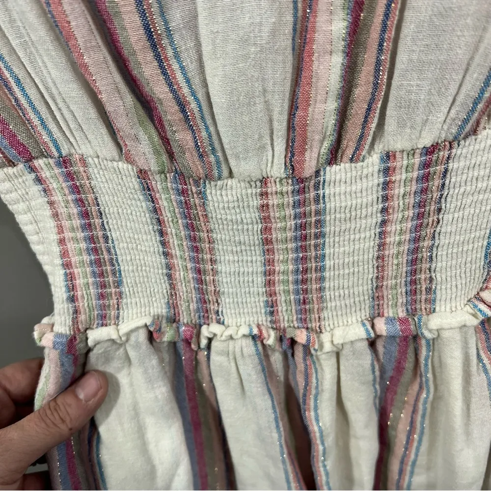 Rails Lucca Havana Stripe linen mini Dress size XS - Image 3