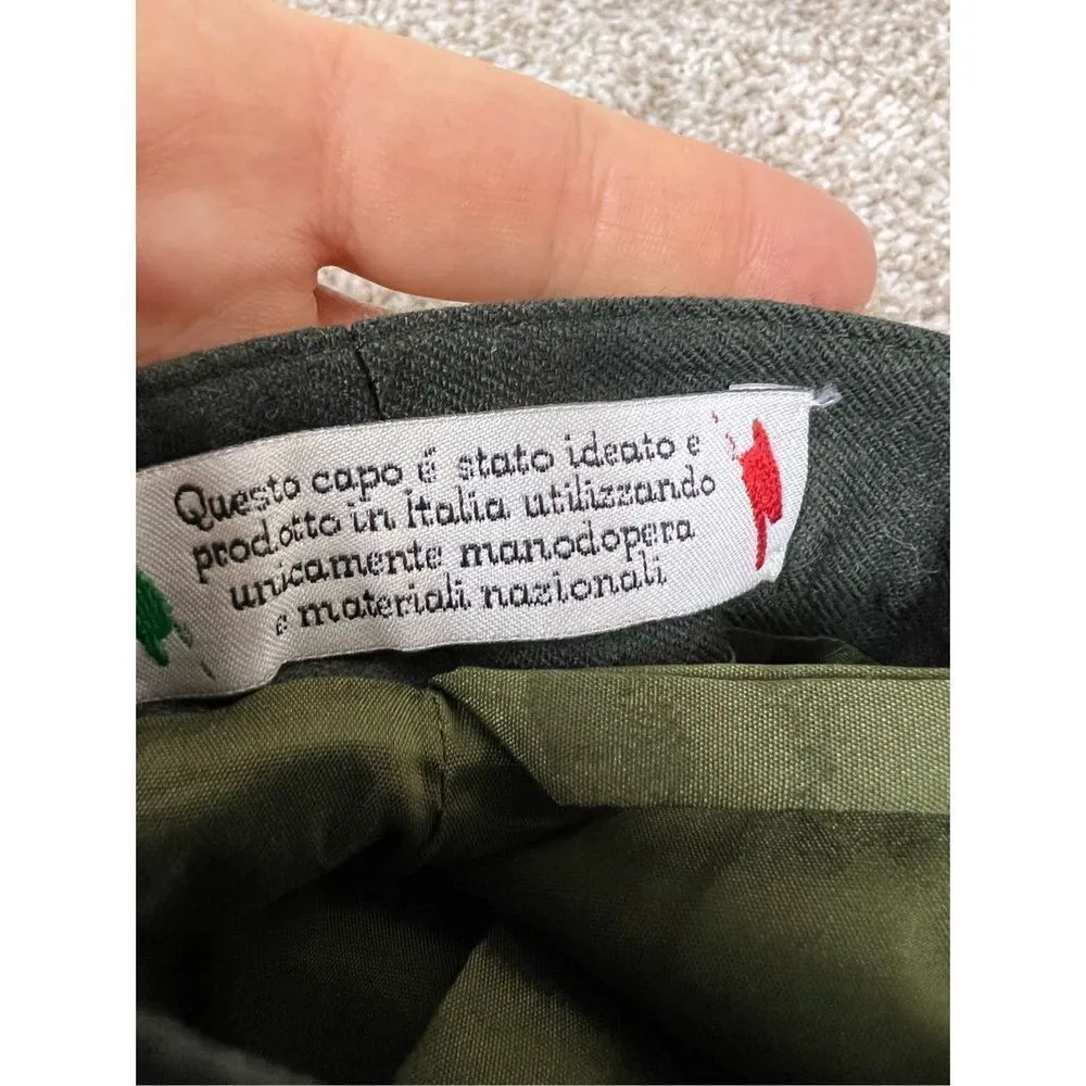 La Sartoria women skirt wool blend green made in Italy size small - Image 7