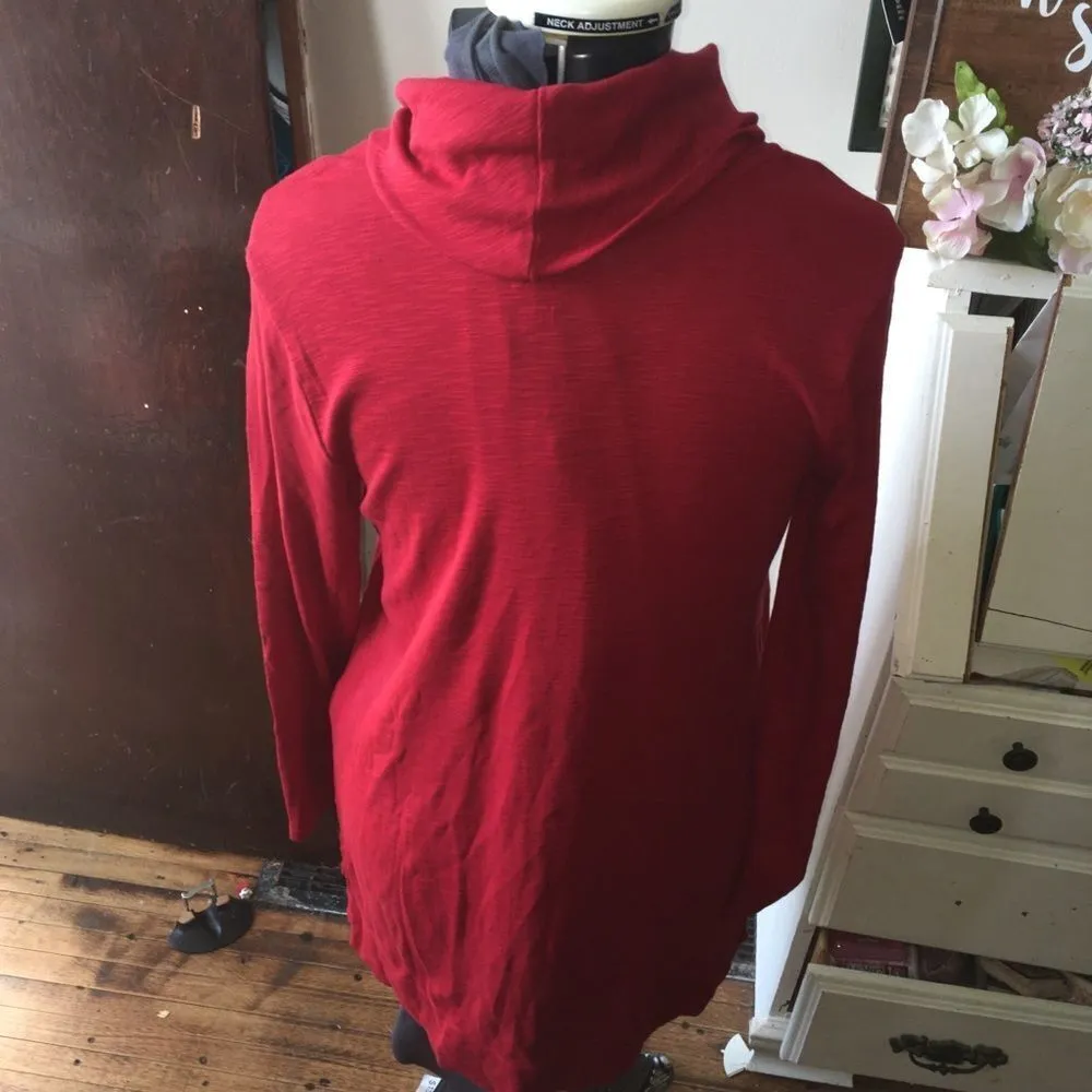 J Jill cowl neck Pima cotton ted tunic Red Size M - Image 2