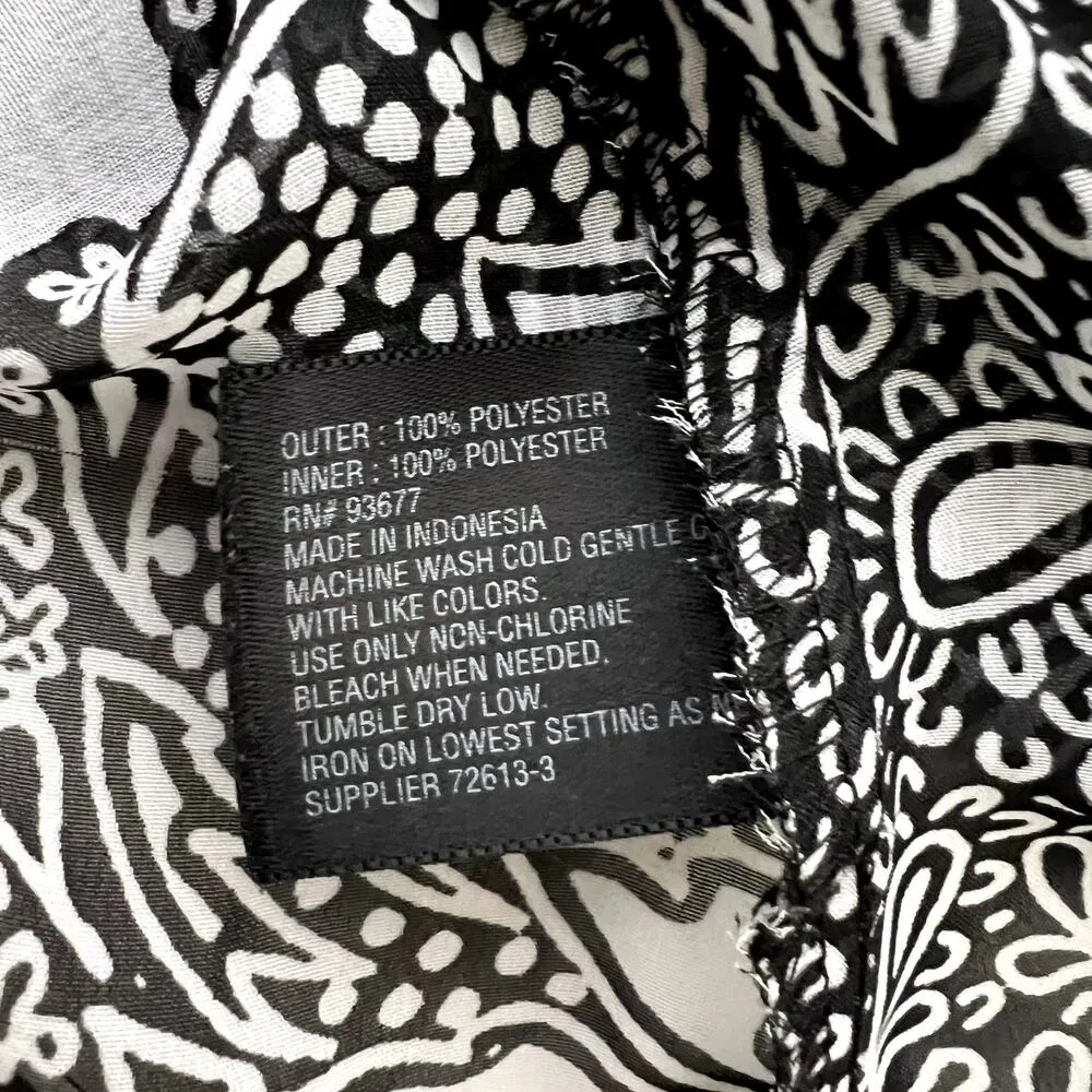 Worthington Patterned V Neck Peasant Sleeveless Top - Image 8