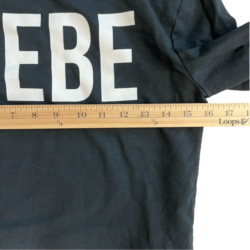 Bebe Hana Metallic Dip Dyed Hoodie Dress, Black/Gray, size XS NWT - Image 9