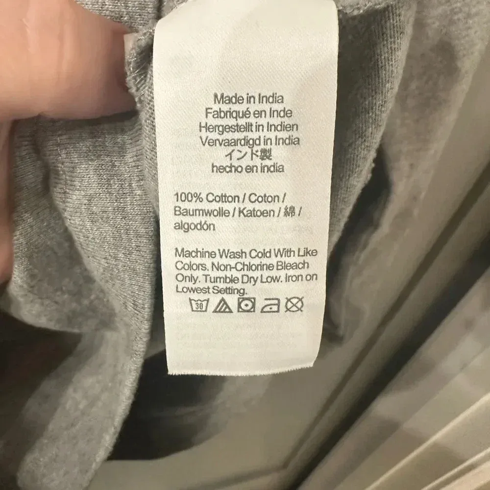 JCrew Turtle Neck Women’s Medium Gray Cotton - Image 6