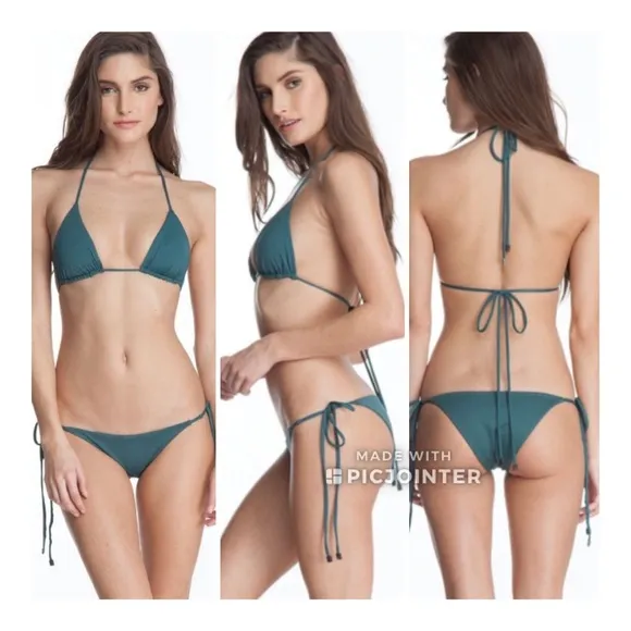 Tavik Forest Green Jax Nancy Bikini XS M S Mesh Reversible Perforated Size undefined - Image 2