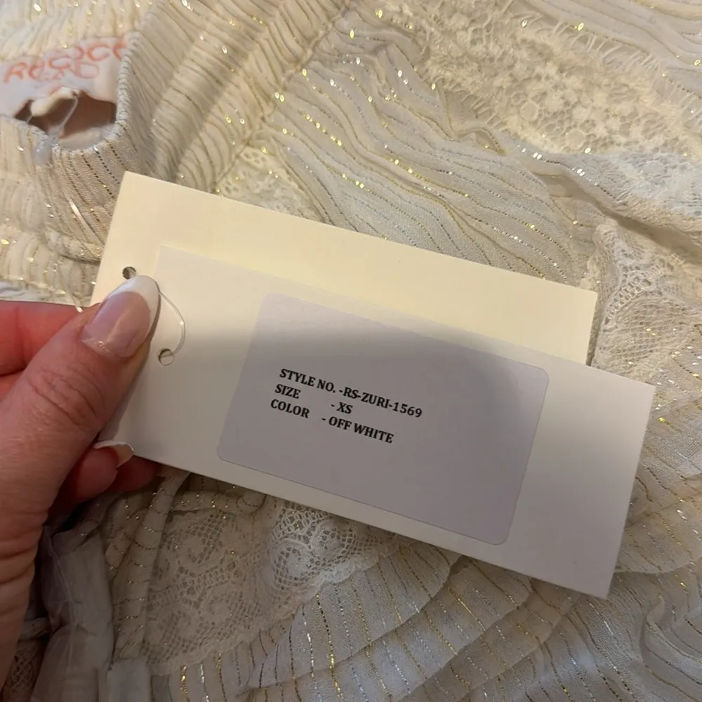 Zuri Lurex Chiffon Mini Skirt Size XS - Image 3