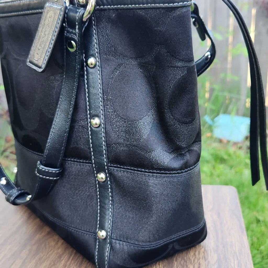 Coach Black Stud y2k Tote Bag - Image 7