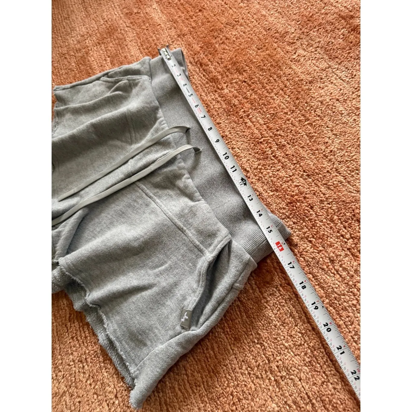 JoyLab Gray High Rise Raw Hem Sweat Shorts Women’s L Cotton Lounge Size L - Image 4