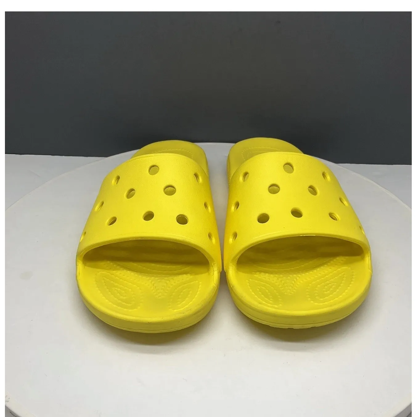 Crocs Sandals Women‎ 7 Men 5 Classic Slide Yellow Iconic Comfort 206121 - Image 3