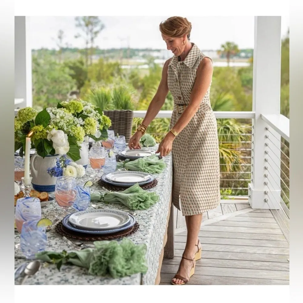 Tuckernuck Ocean Spray Cheyenne Dress Size XXL NWT Geo Print Belted Midi - Image 14