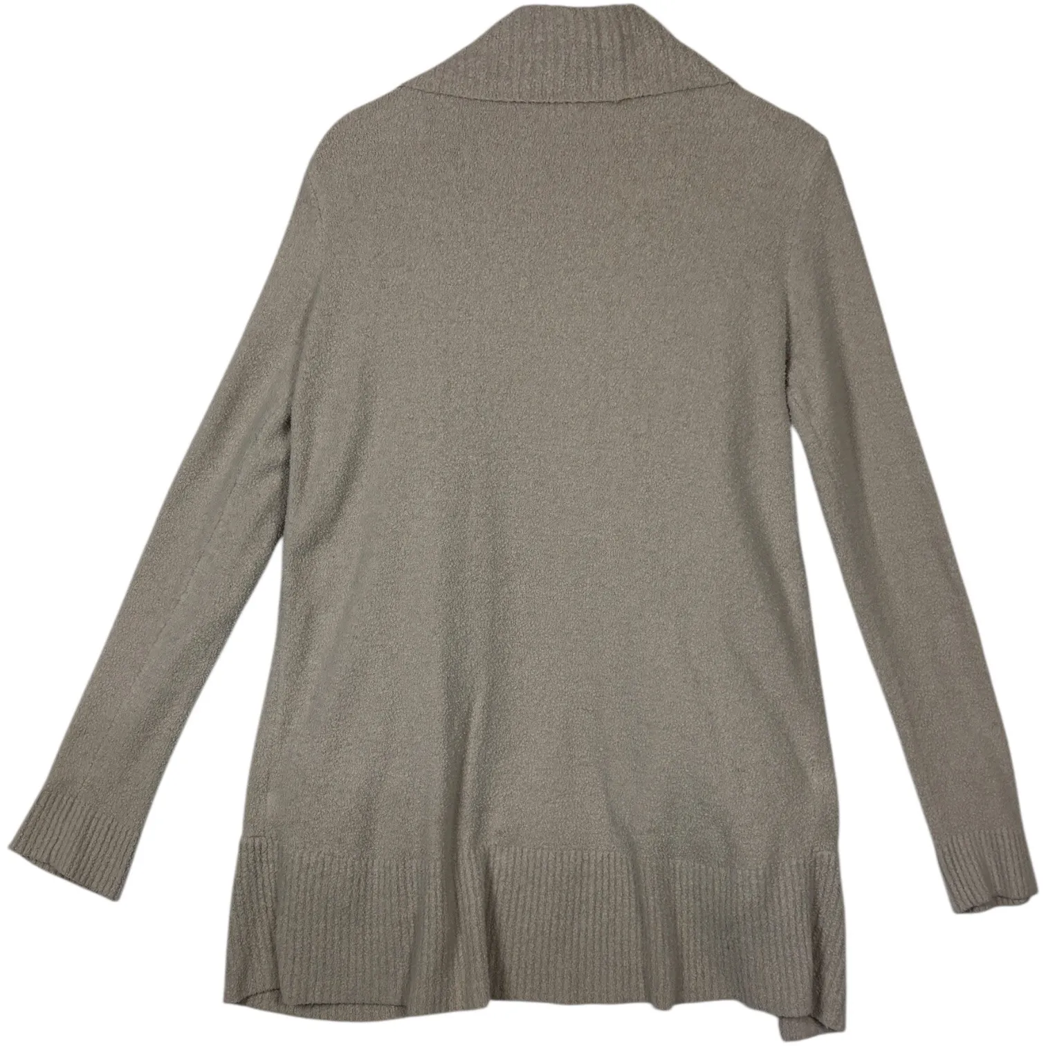 Barefoot Dreams CozyChic Lite Cardigan Shawl Collar Drape Pockets Beige Tan sz M - Image 9