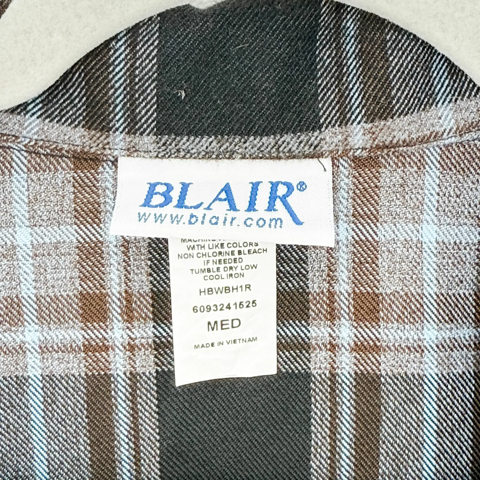 VTG‎ Womens Plaid Blazer Size M Gray Brown Academia Preppy Heritage Office - Image 4