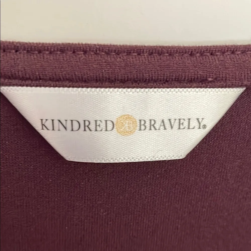 Kindred Bravely Nursing Burgundy Long Sleeve Top Medium Red - Image 3
