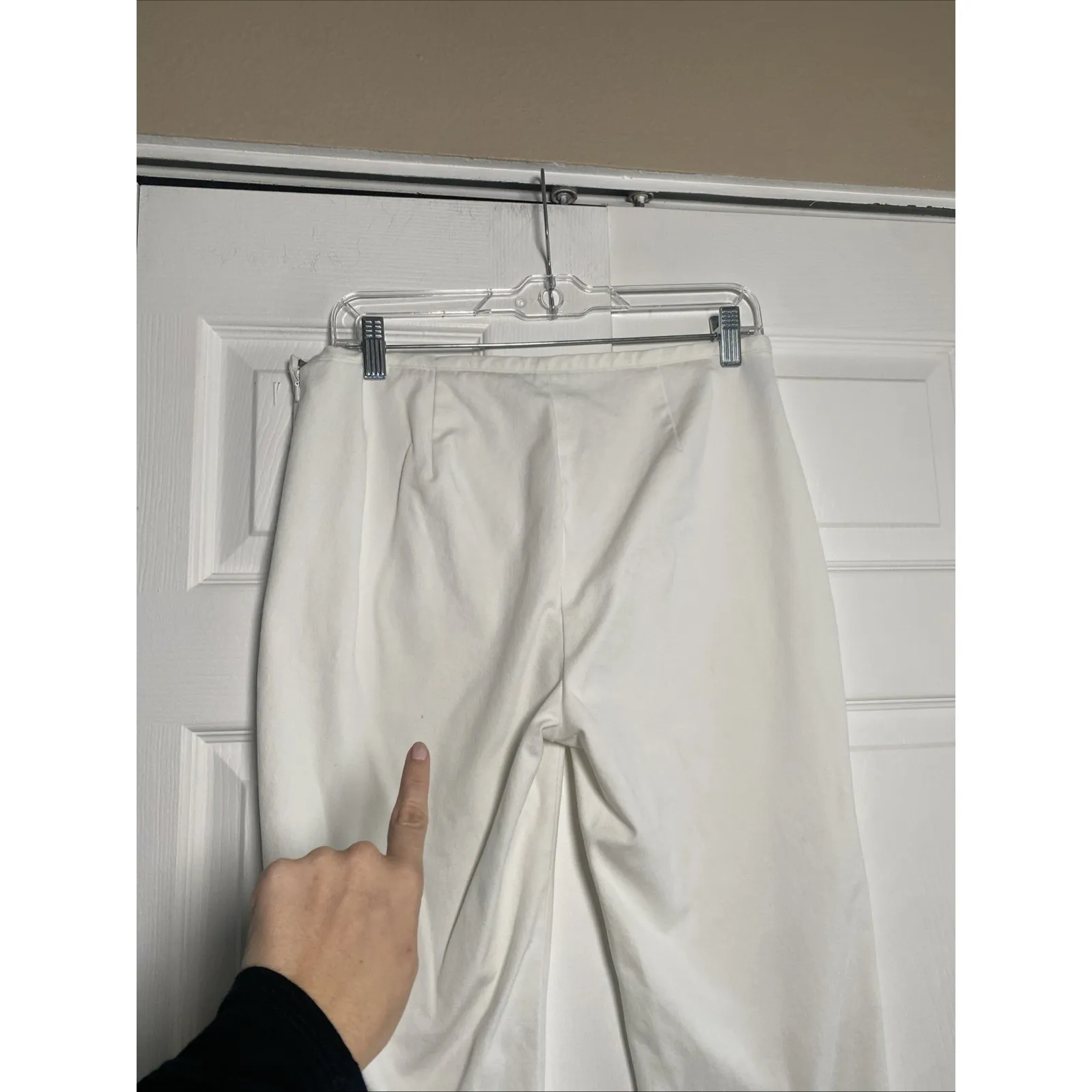 J McLaughlin Women's Size 8 White Pants Straight Leg Clean Girl Preppy - Image 5