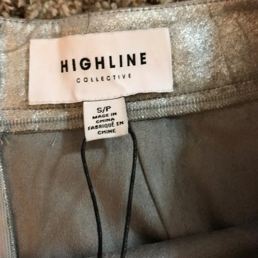 Highline  Collective NWT metallic silver mini skirt - Image 9