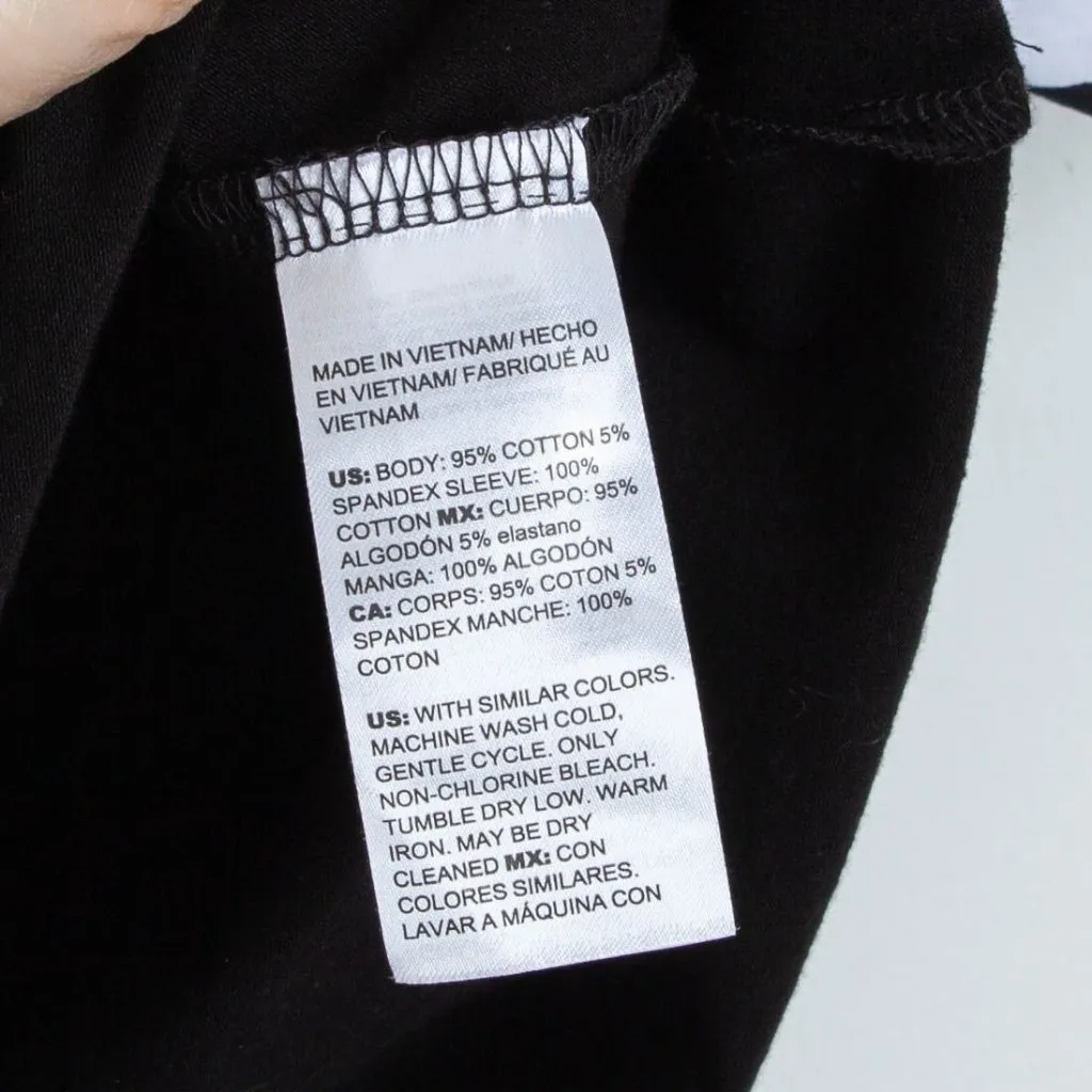 Chicos Womens Floral Puff Sleeve Top Size 00 XS Black Minimalist Office Staple‎ - Image 4