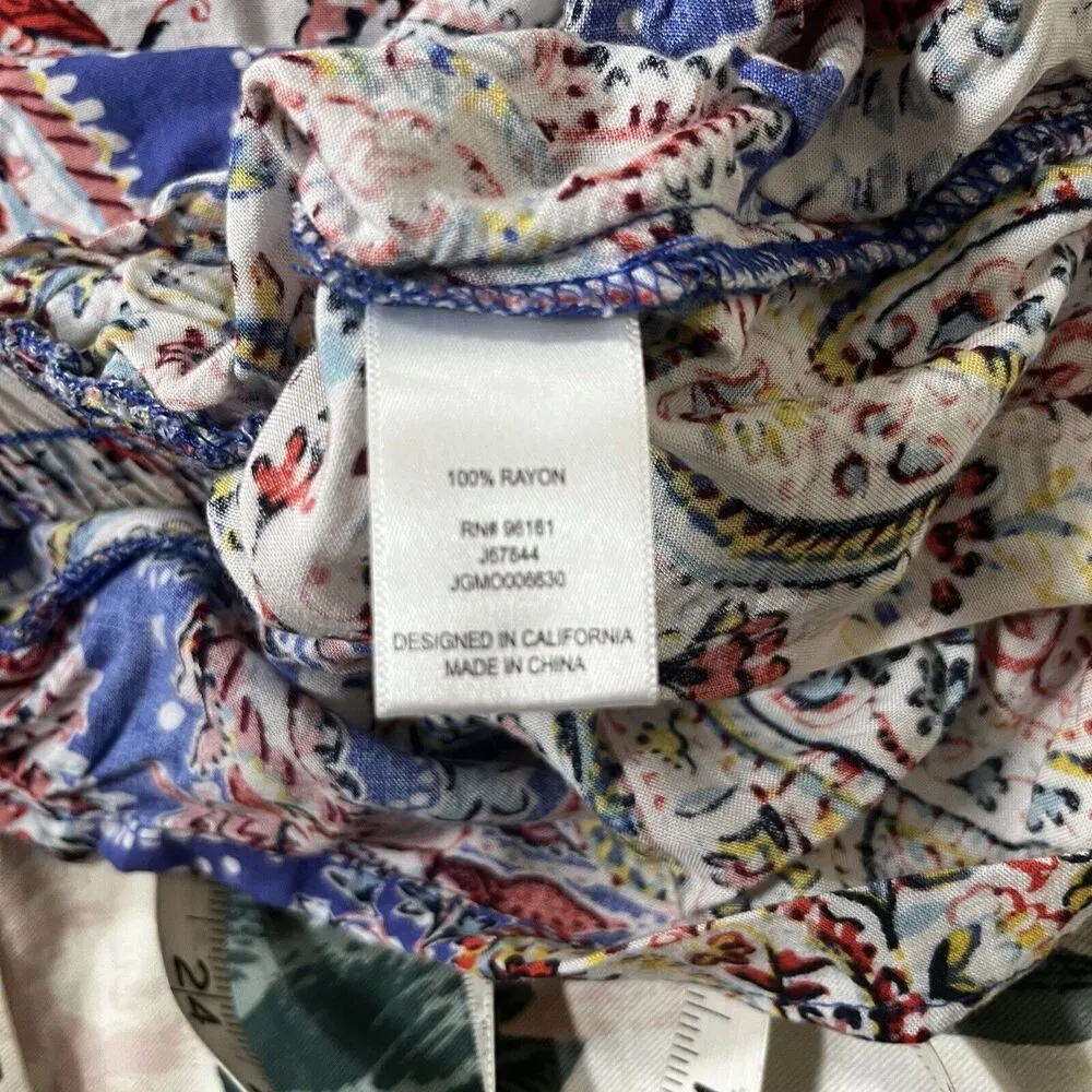 Bebop Pull on Shorts Womens S Paisley Flowy Fit Boho Festival Colorful - Image 5