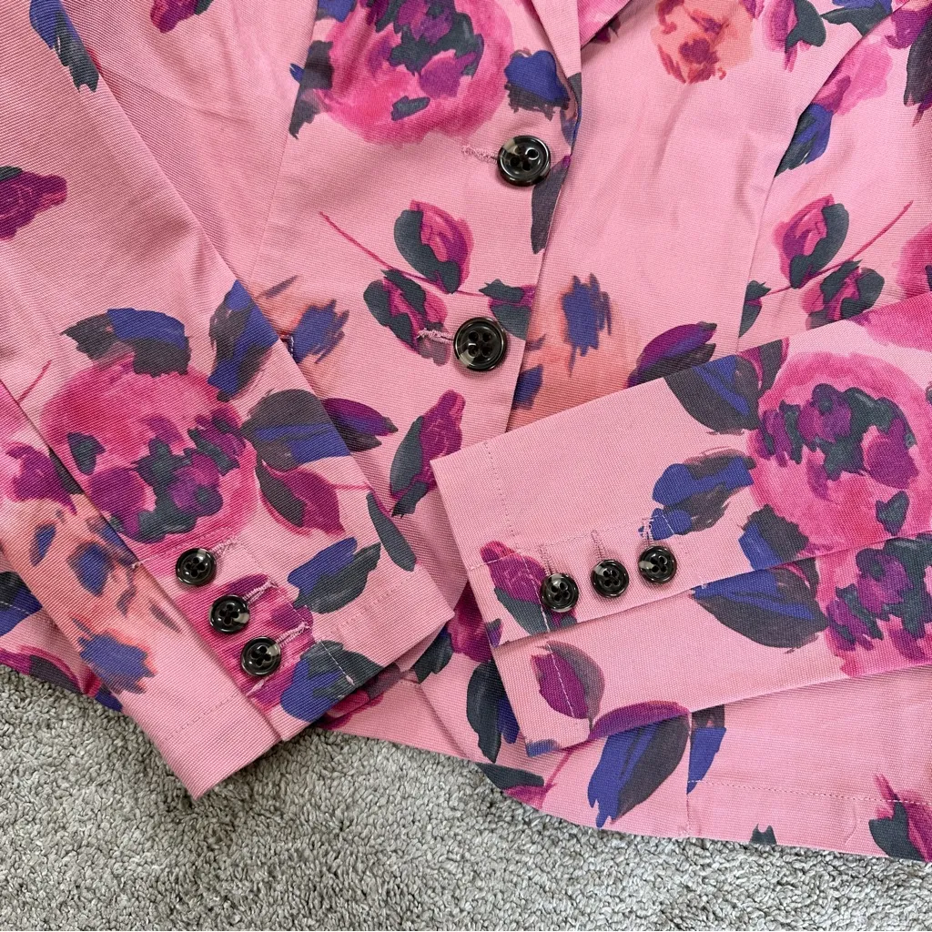 CAbi Women’sa Floral Jacket Blazer Longsleeve in Pink Rose Garden Cottagecore 8 - Image 10