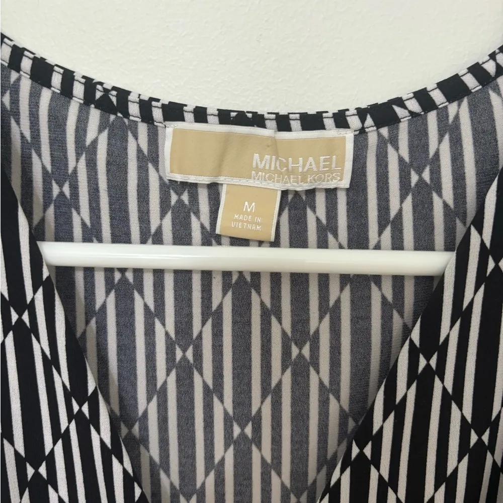 Michael Kors‎ Black and White Sheath Mini Dress - Image 2