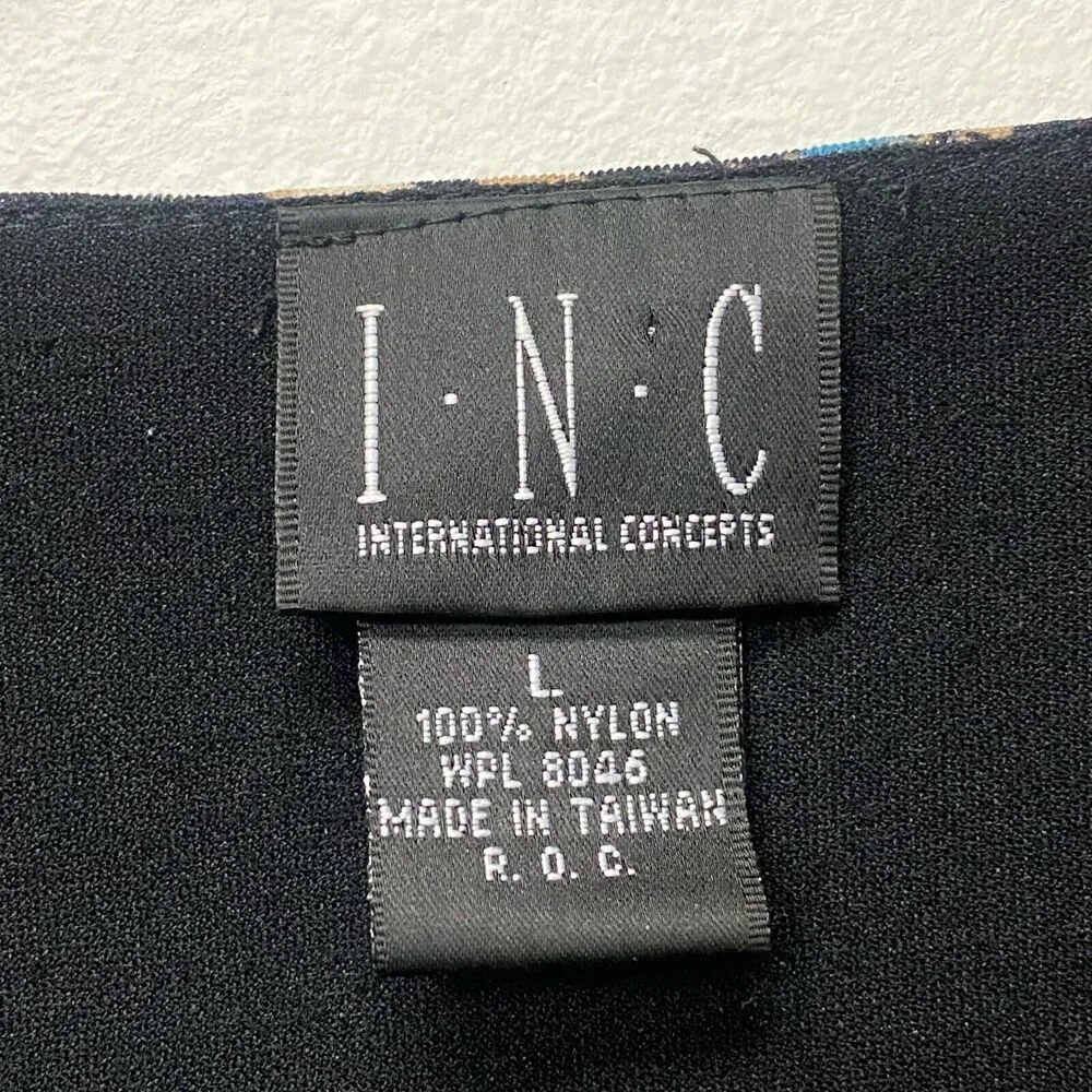 INC International Concepts Women's Crisscross Top Long Sleeve Floral Size L Y2K - Image 8