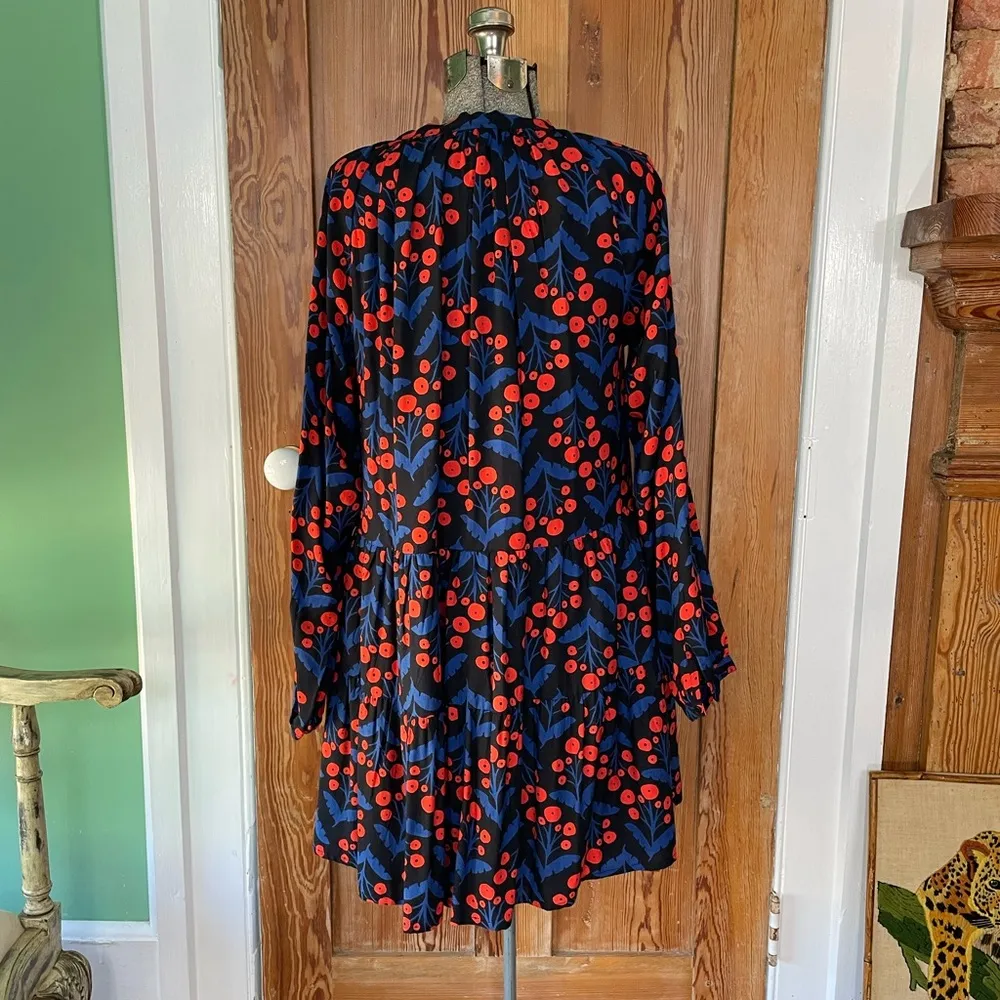 COMPANIA FANTASTICA Poppy Foral Tiered Long Sleeve Dress w/Pockets - Image 6