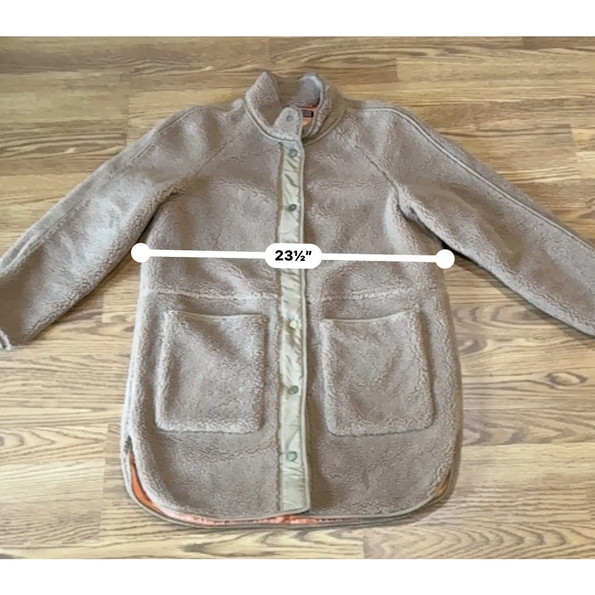 VERONICA BEARD mid thigh Tan Sullie Sherpa Teddy Coat size L Brown Size L - Image 6