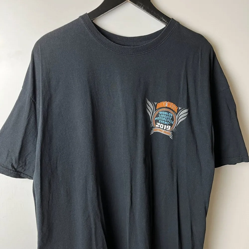 2019 Bike Week T Shirt Black Extra Large XL Graphic Tee Vintage Solid - Image 9